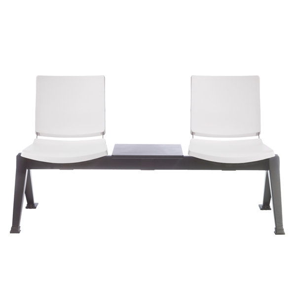  Panca attesa Atenea AT2PT - 2 posti - con tavolo - senza braccioli - bianco - Unisit 