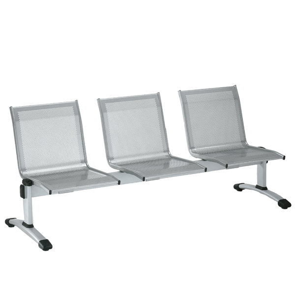  Panca attesa Plexus PS3P - 3 posti - senza braccioli - grigio - Unisit 