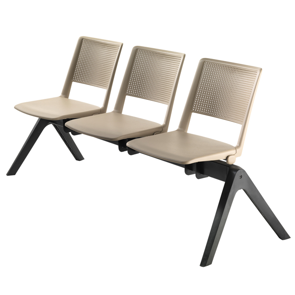  Panca attesa Revolution REP3P - 3 posti - senza braccioli - sabbia - Unisit 