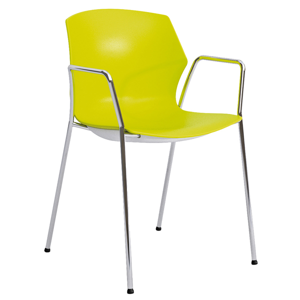  Seduta attesa No Frill NFBR - con braccioli inclusi - giallo limone - Unisit 