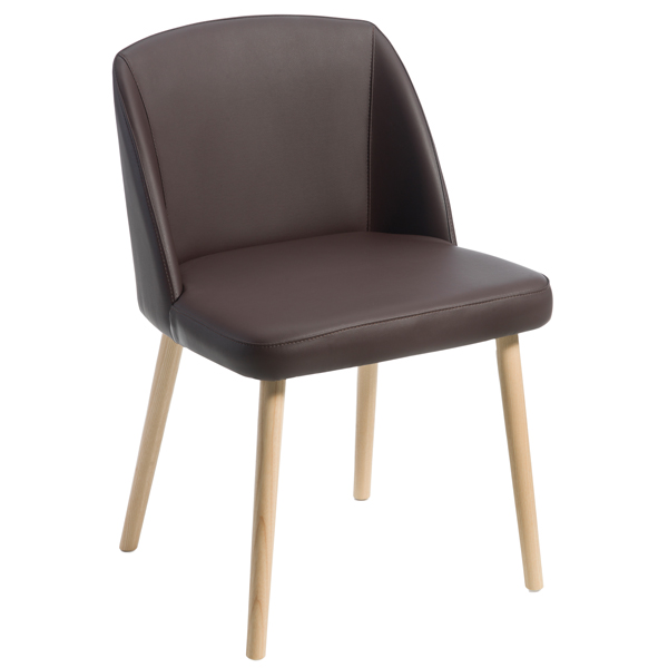  Poltroncina attesa Norma NO4L - marrone - Unisit 