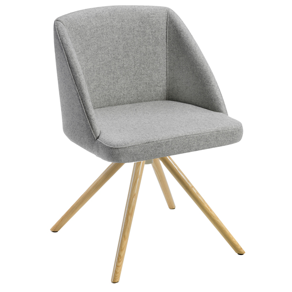  Poltroncina attesa Norma NO4LV - grigio chiaro - Unisit 