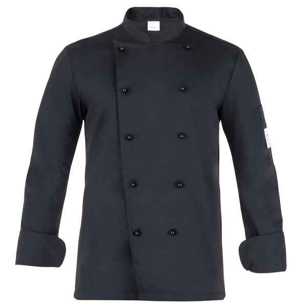  Giacca cuoco Adriano - da uomo - manica lunga - taglia XL - nero - Giblor's 