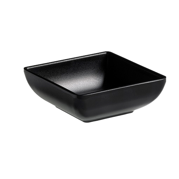  Ciotolina quadrata fingerfood - 7,5 x 7,5 x 2,7 cm - melamina - nero - Leone 