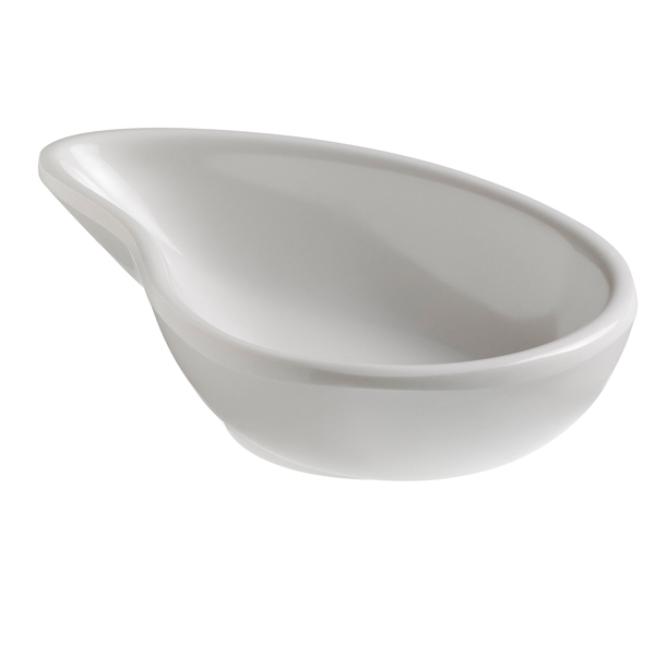  Ciotola a goccia fingerfood - 10 x 6,5 x 2,4 cm - melamina - bianco - Leone 