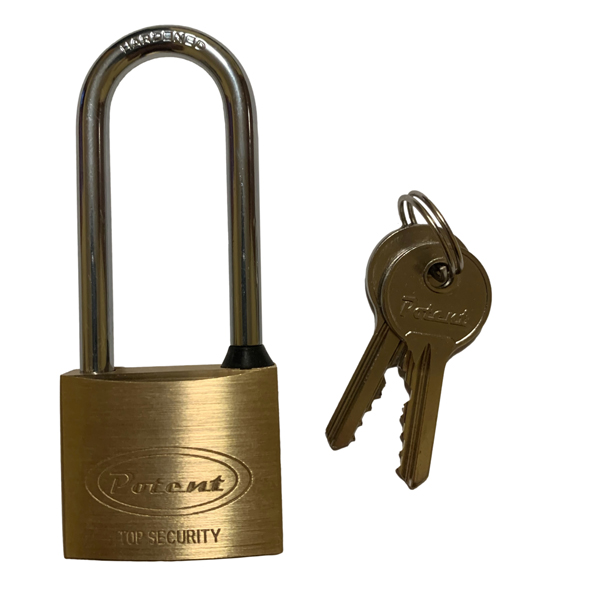  Lucchetto ad arco lungo - 40 mm - acciaio cromato - Metalplus 