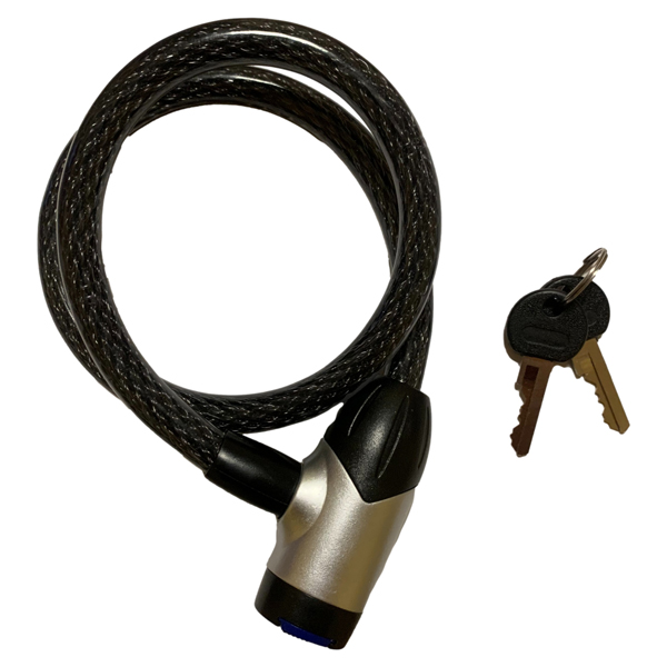  Lucchetto a spirale - a 2 chiavi - Ø 25 x 650 mm - Metalplus 