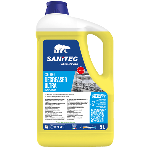  Sgrassante universale ultra - 5 L - limone - Sanitec 