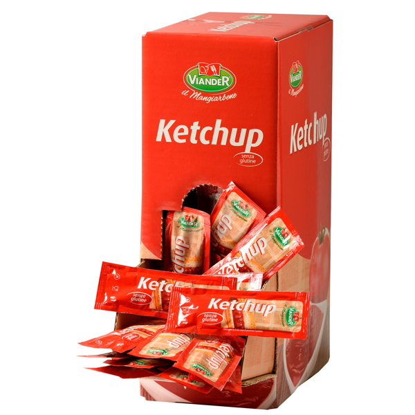  Ketchup in bustina monodose - 15 gr - Viander - conf. 250 pezzi 