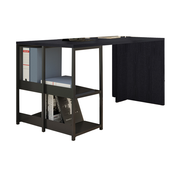  Scrivania home/office Smarty - 140 x 69 x 72,4 cm - nero venato 