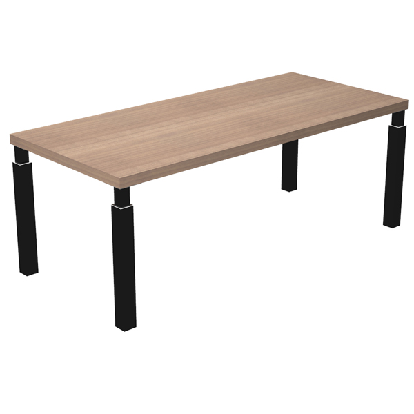  Scrivania direzionale Prestige Quadro - 180 x 90 cm - ciliegio arabis/nero 