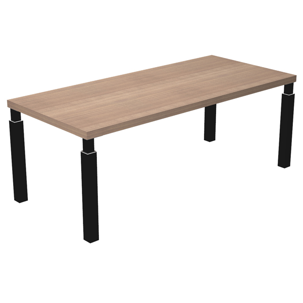  Scrivania direzionale Prestige Quadro - 210 x 90 cm - ciliegio arabis/nero 