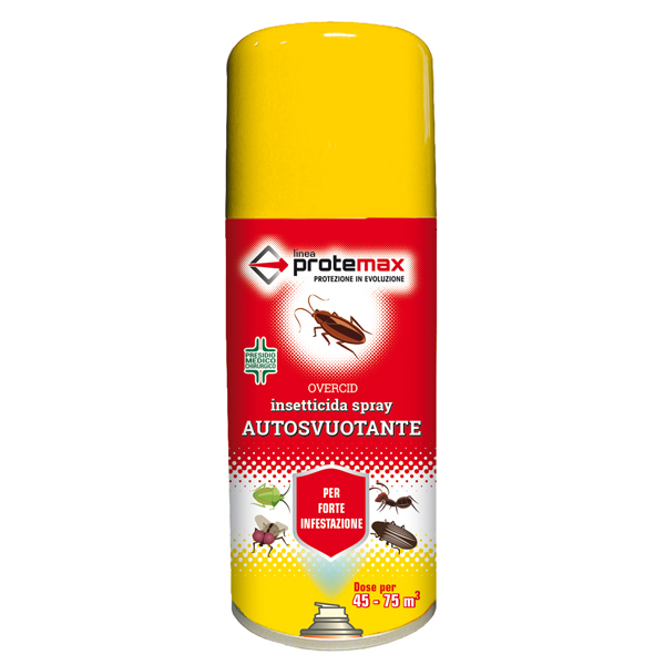  Insetticida spray Overcid - bomboletta autosvuotante - 150 ml - Protemax 