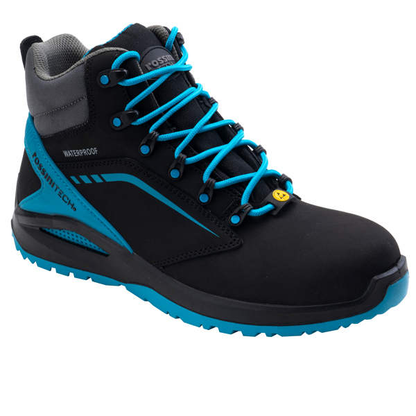  Calzatura di sicurezza Streif High - S3 - numero 45 - nero/azzurro ottanio - Rossini 