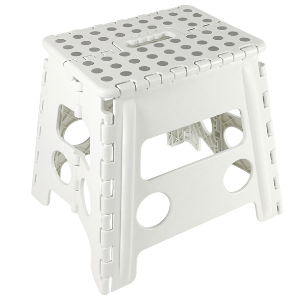  Sgabello alto Clic Clac - 30 x 22 x 32 cm - bianco - King Collection 