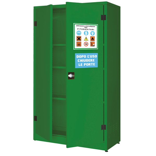  Armadio di sicurezza - per fitosanitari e pesticidi - 107,5 x 50 x 185 cm - verde - Carvel 