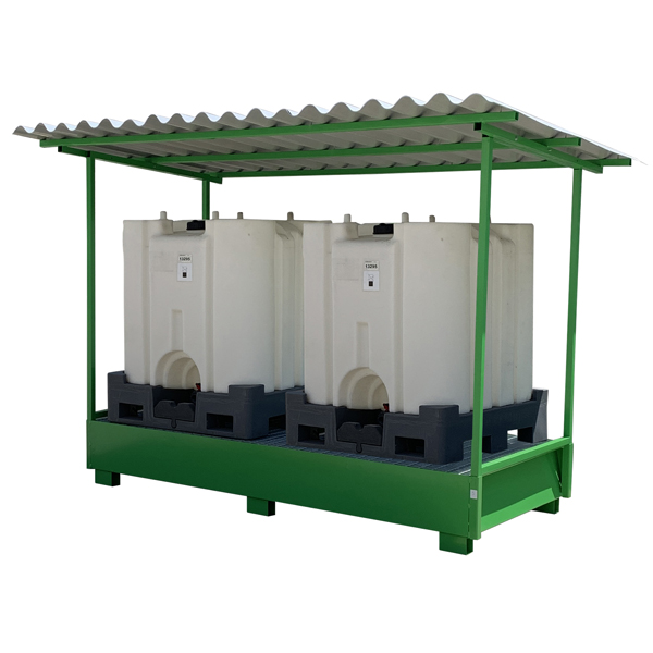  Vasca di raccolta coperta - a tenuta stagna - 2 cisterne - 1070 L - Carvel 