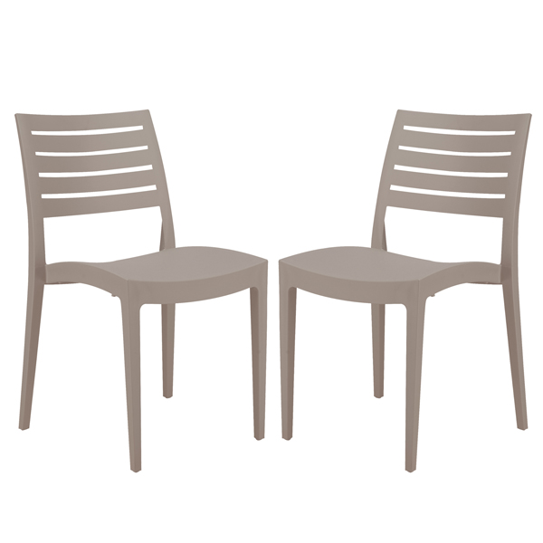  Sedia Firenze - 49 x 51 x 80 cm - polipropilene - juta - Grandsoleil - conf. 2 pezzi 