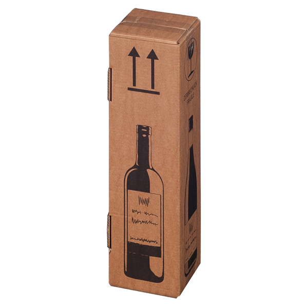  Scatola Wine Pack - per 1 bottiglia - 10,5 x 10,5 x 42 cm - Bong Packaging - conf. 20 pezzi 