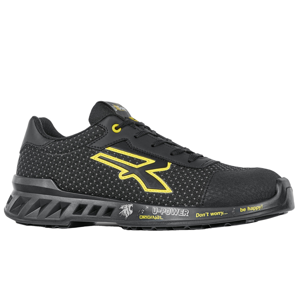  Calzatura di sicurezza Matt - S3 SRC CI ESD RedLeve - numero 38 - nero/giallo - U-Power 