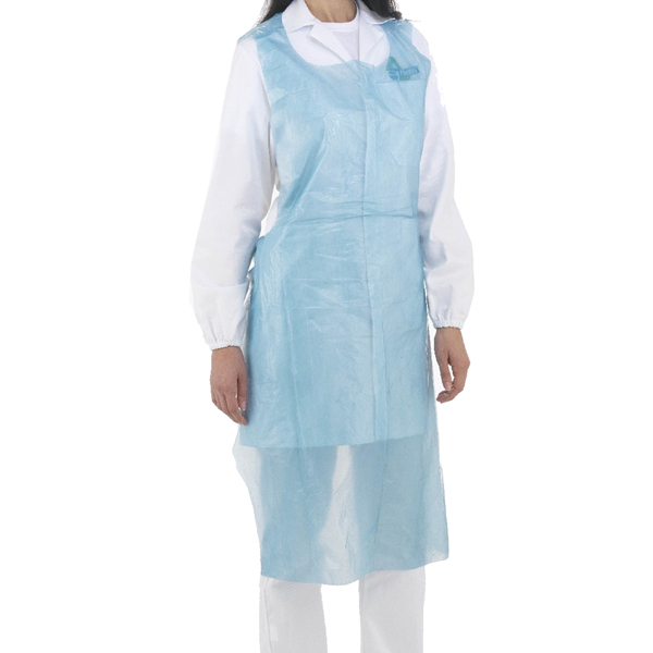  Grembiulino detectabile - in rotolo - taglia unica - PP - blu - conf. 100 pezzi 