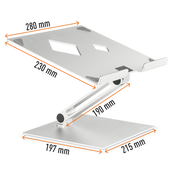  Supporto alza notebook Rise - da 10'' a 17'' - Durable 