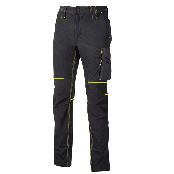  Pantalone da donna World - taglia L - grigio/giallo - U-Power 