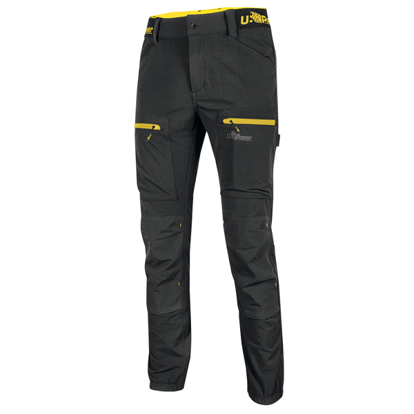  Pantalone Horizon - taglia L - nero/giallo - U-Power 