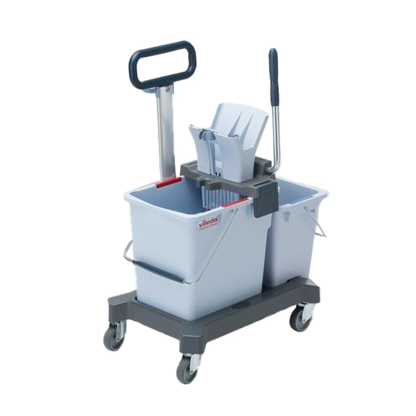  Carrello per pulizie UltraSpeed Pro Doppio - con barra - 33 L - 62 x 38 x 85 cm - Vileda 