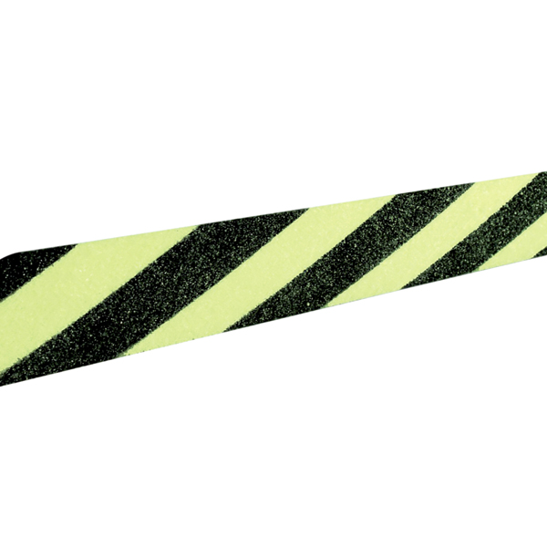  Striscia fotoluminescente antiscivolo - 5 x 80 cm - giallo/nero 