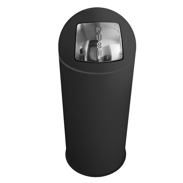  Gettacarte Push - diametro 35 cm - H 92 cm - nero - Stilcasa 