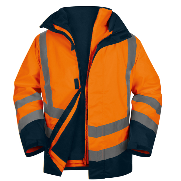 Parka 5 in 1 Optimum 3 alta visibilità - taglia XXL - arancio fluo - Deltaplus 