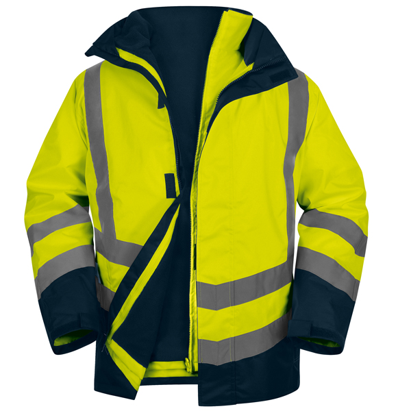  Parka 5 in 1 Optimum 3 alta visibilità - taglia XXL - giallo fluo - Deltaplus 