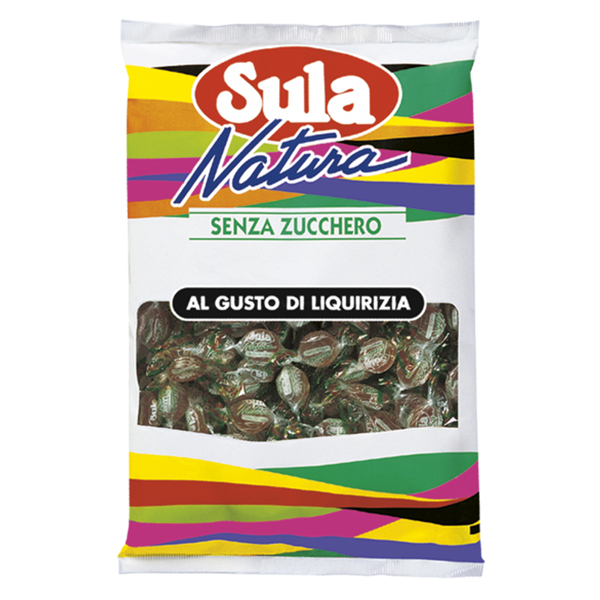  Caramelle - gusto liquirizia - busta 1 kg - Sula 