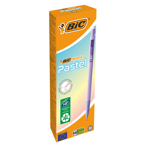  Portamine Matic Pastel - HB - 0,7 mm - Bic - conf. 12 pezzi 