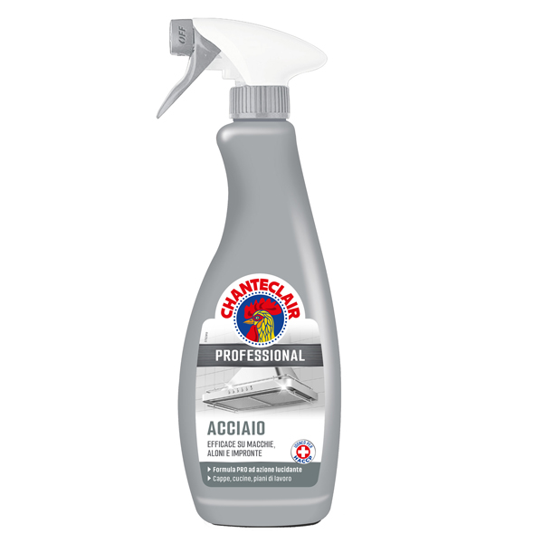  Detergente Professional acciaio brillante - in trigger - 700 ml - Chanteclair 