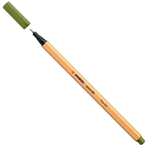  Fineliner Point 88 - tratto 0,4 mm - verde mimetico 35 - Stabilo 