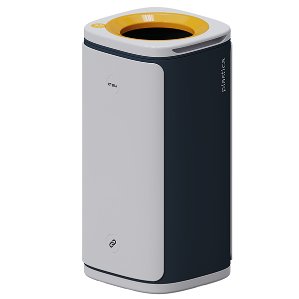  Contenitore per raccolta differenziata Wastee Giallo Kobra 