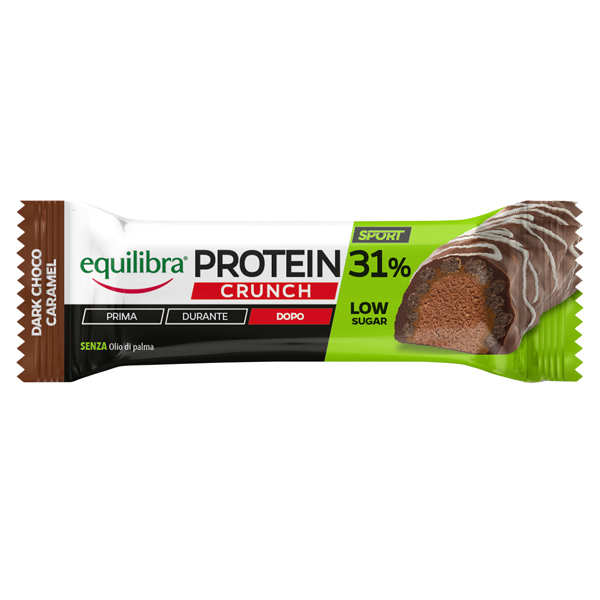  Barretta Protein 31% Low Sugar Crunch - dark choco caramello - 40 gr - Equilibra 