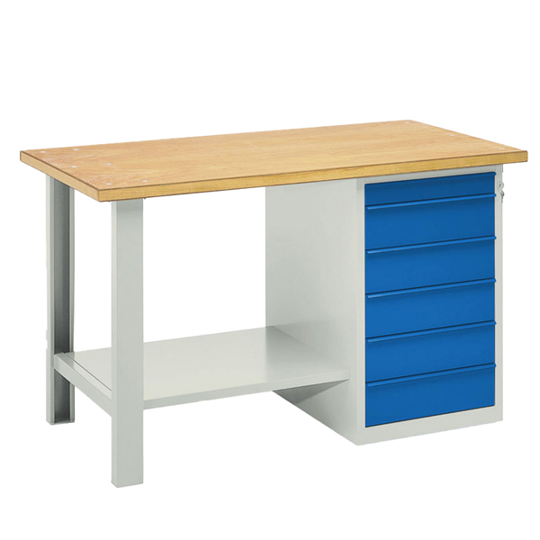  Banco da lavoro con 6 cassetti 150x75x90cm 