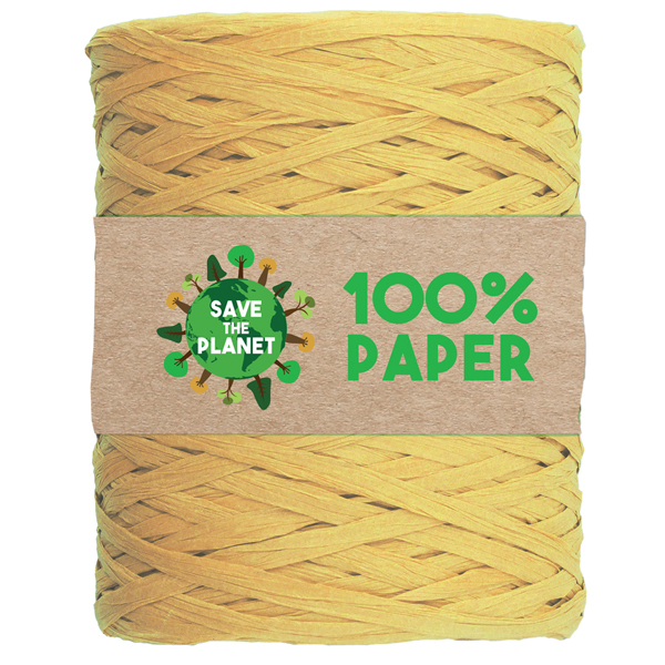  Nastro Rafia - 100 m - carta - giallo 02 - Brizzolari 