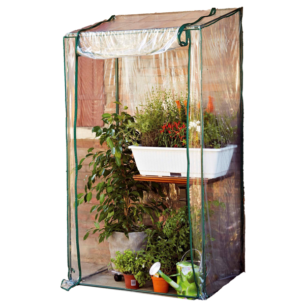  Serra Buganvillea - senza ripiani - 100 x 170/190 cm - PVC - verde/trasparente - Verdemax 