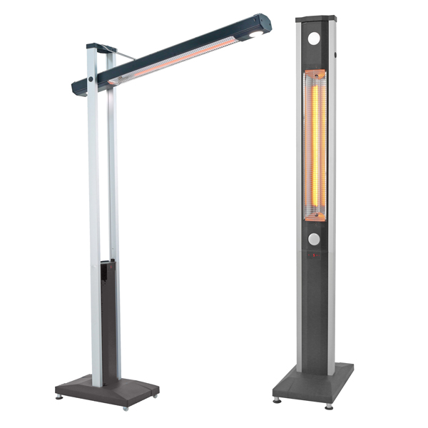  Stufa Tucano - esterno verticale e orizzontale - 2200 W - 53 x 33 x 202 cm - nero/argento - CFG 