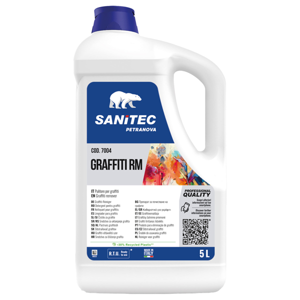  Solvente pulitore Graffiti RM - per graffitti, inchiostri e vernici - 5 L - Sanitec 