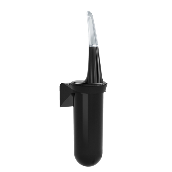  Portascopino da parete Skin - 38,6 x 11,3 x 9,3 cm - nero Carbon - Mar Plast 