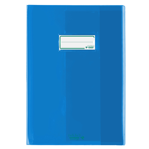  Coprimaxi Colibrì - A4 - ecoPE - 180 mic - c/alette - liscio - blu trasparente - Favorit 