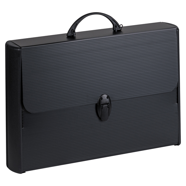  Valigetta polionda Total Black - 28 x 43 cm - dorso rigido 8,5 cm - PPL - nero - Favorit 