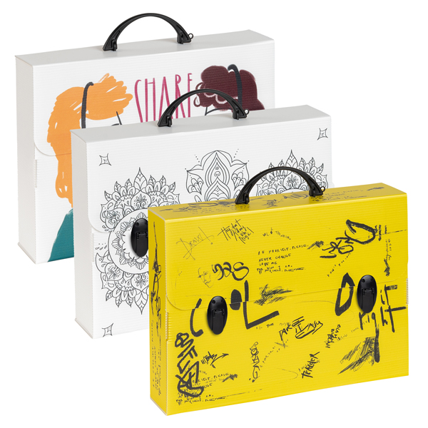  Valigetta polionda Smart - 27 x 37,5 cm - dorso 8 cm - fantasie assortite - Favorit 