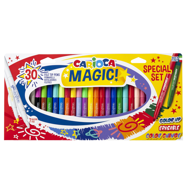  Pennarello Magic Markers - punta 6 mm - colori assortiti - Carioca - conf. 30 pezzi 