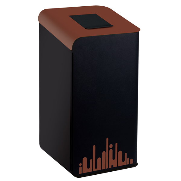  Gettacarte Rubik Evo - per raccolta differenziata - 80 L - marrone - Medial 
